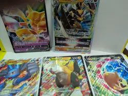 Jumbo Pokemon Cards Lot Of 5. V-unon, Vstar, V Basic - Image 1