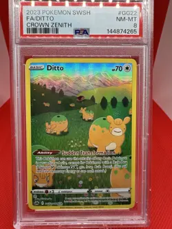 Ditto Crown Zenith Galarian Gallery Holo Card GG22/GG70 PSA 8 NM-MT Pokemon TCG - Image 1
