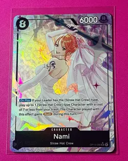 Bandai One Piece Card Game Wedding Nami OP15-086 SR Special Holo 6000 Power EN - Image 3