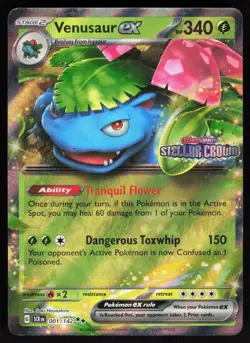 Venusaur ex (Stellar Crown Stamp) 001/142 Miscellaneous Cards & Products NM - Image 1