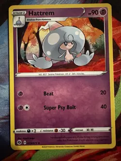 Hatenna Hattrem Hatterene Pokemon Evolution Lot 6 Cards Reverse Holo - Image 3
