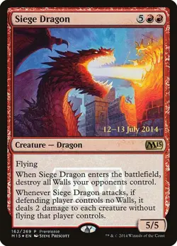 Siege Dragon 162 R Prerelease Cards Magic: The Gathering Foil NM/M - Image 1