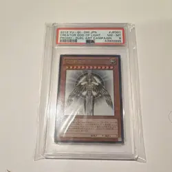PSA 8 YuGiOh Holactie Creator God of Light YGOPR-JP001 Japanese Card - Image 1