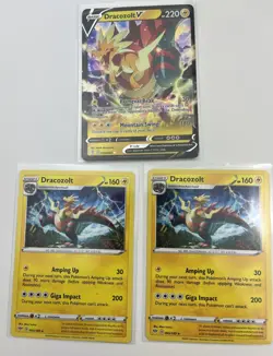 3 Card Lot Dracozolt V 058/203 69/189 Pokemon TCG Ultra Rare - Image 1