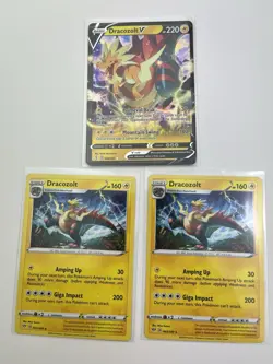 3 Card Lot Dracozolt V 058/203 69/189 Pokemon TCG Ultra Rare - Image 2