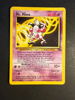 1999 Pokemon Jungle Set Mr. Mime 22 /64 WIZARDS Nintendo base card Ken Sugimori - Image 1