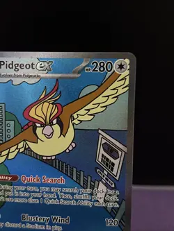 Pokemon Pidgeot EX TCG Sv03: Obsidian Flames Holo Card 225/197 NM Condition - Image 5