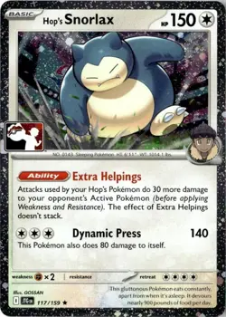 Hop's Snorlax - (Cosmos Holo) 117/159 Prize Pack Series Cards Holo - Image 1