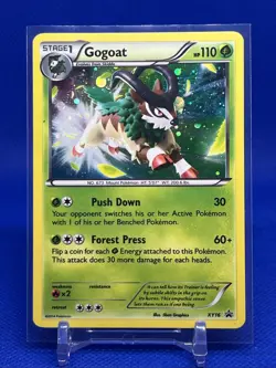 Gogoat XY16 Black Star Promo Holo Rare Pokemon Card NM With Cosmo Swirl! - Image 1