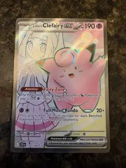 Lillie's Clefairy EX Full Art Holo Card 173/159 Sv09 Journey Together - Image 1