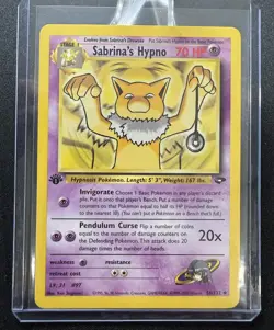 Sabrina's Hypno 56/132 Uncommon 1st Edition Gym Challenge Pokemon Card (LP) - Image 1