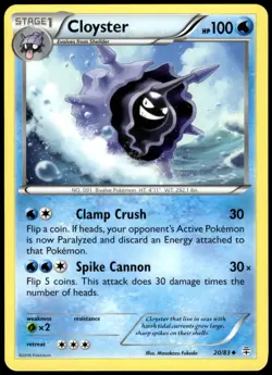 Cloyster 20/83 Generations Uncommon NM Pokemon 2016 - Image 1
