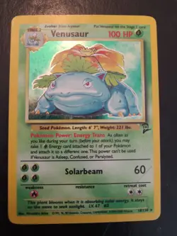Venusaur - 18/130 - Pokemon Base Set 2 Holo Rare WOTC Vintage LP/Minor Dent - Image 1
