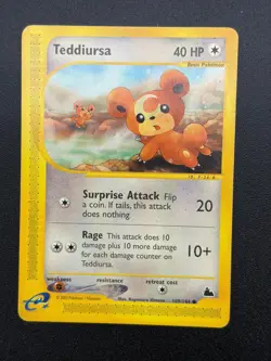 Teddiursa MP 109/144 Common Skyridge Pokemon - Image 1