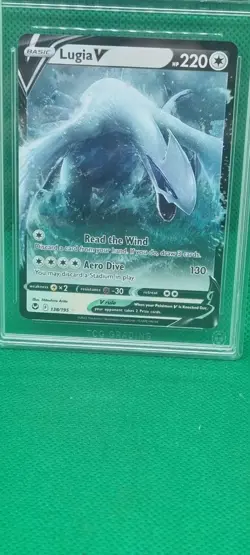 TCG 9.5 GEM MINT Lugia V 138/195 Ultra Rare Pokemon SWSH Silver Tempest 2022 - Image 2