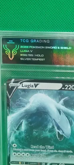 TCG 9.5 GEM MINT Lugia V 138/195 Ultra Rare Pokemon SWSH Silver Tempest 2022 - Image 3