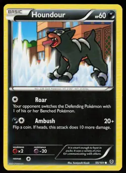 Houndour 55/101 Common Plasma Blast Pokemon Lightly Played - Image 1