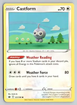 CASTFORM 121/198 COMMON CHILLING REIGN POKEMON NM - Image 1