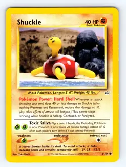 2001 Pokemon Shuckle #51/64 Common - NM 💎 - Image 1