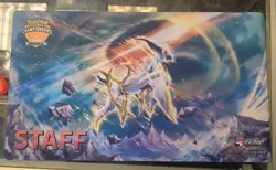 POKEMON SALT LAKE CITY UTAH REGIONAL PLAYMAT ARCEUS LEGENDS STAFF MAT NOT PLAYED - Image 1