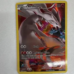 Pokemon TCG Reshiram XY Black Star Promos XY74 Full Art Holo Promo Card - Image 1