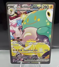 Pokemon Company Iono's Bellibolt ex 183/159 Sv09 SIR Full Art Holo 280 HP ENG - Image 1