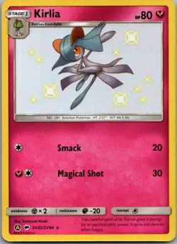 Kirlia SV35/SV94 Shiny Rare Hidden Fates Shiny Vault Pokemon Holo Near Mint - Image 2