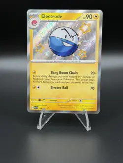 Pokemon TCG Electrode 134/091 Sv: Paldean Fates Baby Shiny Holo Card Near Mint - Image 1