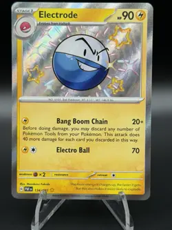 Pokemon TCG Electrode 134/091 Sv: Paldean Fates Baby Shiny Holo Card Near Mint - Image 3