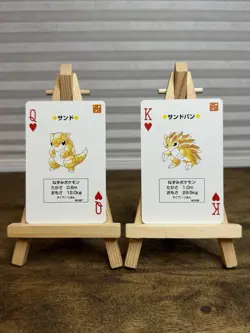 1996 Sandshrew & Sandslash Hearts Pokemon Poker Blastoise Blue Deck Playing Card - Image 1