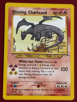 Pokemon TCG Neo Destiny - Shining Charizard 107/105 Holo (NM) - Image 1