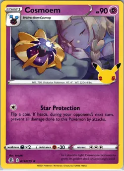 Cosmoem 014/025 Rare Celebrations Pokemon Holo Near Mint - Image 1