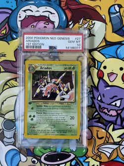2000 POKEMON NEO GENESIS 1ST EDITION #27 ARIADOS PSA 10 POP 62 - Image 1