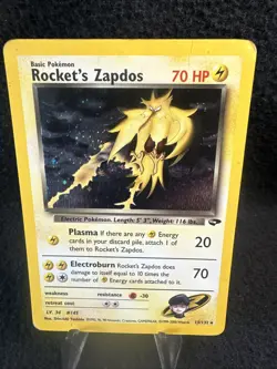 Rocket's Zapdos 15/132 Gym Challenge Holo Pokemon TCG WOTC Vintage (LP/W) - Image 1