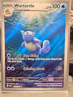 Pokemon TCG Wartortle 171/165 SV Scarlet & Violet 151 Illustration Rare Holo - Image 1