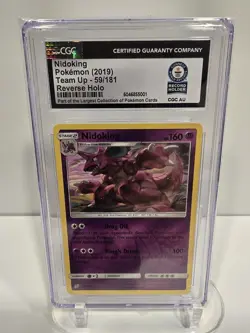 CGC WORLD RECORD 1/1 POKEMON 2019 TEAM UP NIDOKING REV HOLO 59 - Image 1