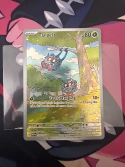 Pokemon TCG Scarlet & Violet 151 Tangela 178/165 Illustration Rare IR NM SV Holo - Image 1
