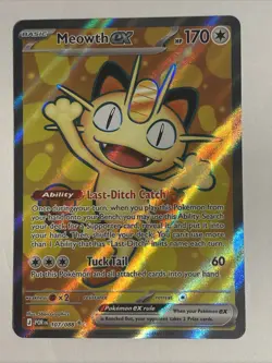 Meowth EX Full Art Ultra Rare Holo 107/088 Pokemon perfect order TCG - Image 1