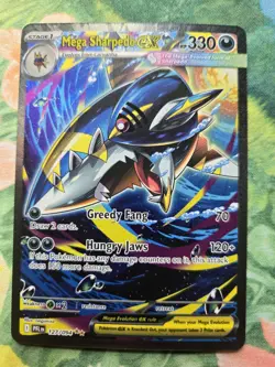 Mega Sharpedo ex Phantasmal Flames 127/094 Special Illustration Rare Pokemon NM - Image 1