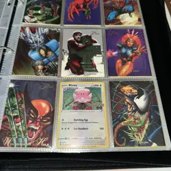 Pokemon TCG Lot Pikachu Cute Binder & Marvel Cards Vtg Modern - Image 5