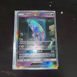 Pokemon Mewtwo GX 78/73 Secret Rare Rainbow Holo Card Shining Legends 2017 - Image 1