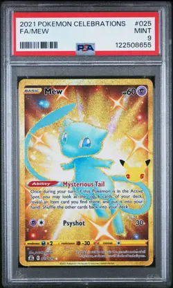2021 Pokemon Celebrations #025 Fa/Mew PSA 9 - Image 1