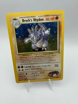 Wizards of the Coast Brock's Rhydon 2/132 Gym Heroes Holo Rare EN 80HP swirl - Image 1