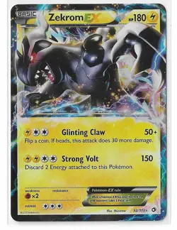 Pokemon Zekrom EX 52/113 Ultra Rare Black & White Legendary Treasures LP - Image 1