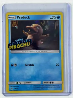 Psyduck - (Detective Pikachu Stamped) SM199 Holo Sun & Moon Promo Pokemon LP - Image 1