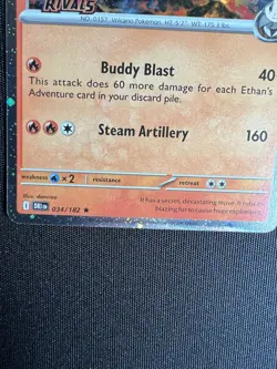 Pokemon Destined Rivals Ethan’s Typhlosion Pre Release Stamped 034/182 - Image 4