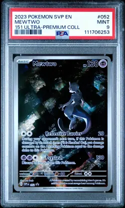 2023 Pokemon Svp En-Sv Black Star Promo #052 Mewtwo 151 Ultra-Premium Coll PSA 9 - Image 1
