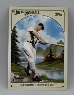 2023 Topps X Bob Ross The Joy of Baseball Ted Williams #12 Boston Red Sox - Image 1
