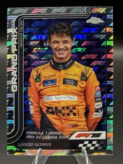 2025 Topps Chrome F1 Logofractor #130 Lando Norris Driver of the Day McLaren - Image 1