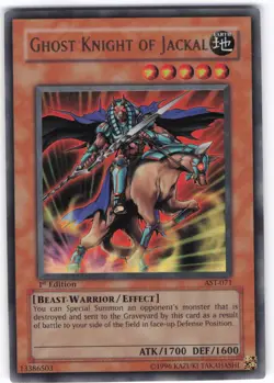 GHOST KNIGHT OF JACKAL AST-071 ULTRA RARE YU-GI-OH 1ST EDITION LP - Image 1